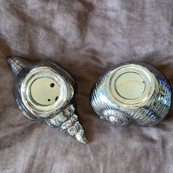 Home Goods Silver Ceramic Shells Shore Decor - Picture 3 of 10